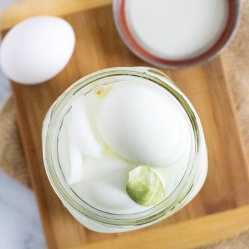 Old fashioned pickled eggs recipe.