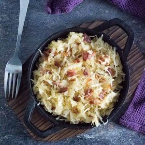 Fried sauerkraut recipe.