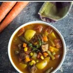 Old fashioned vegetable beef soup.
