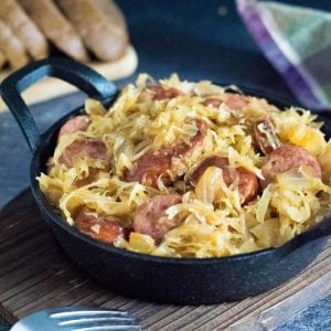 Kielbasa and sauerkraut recipe.