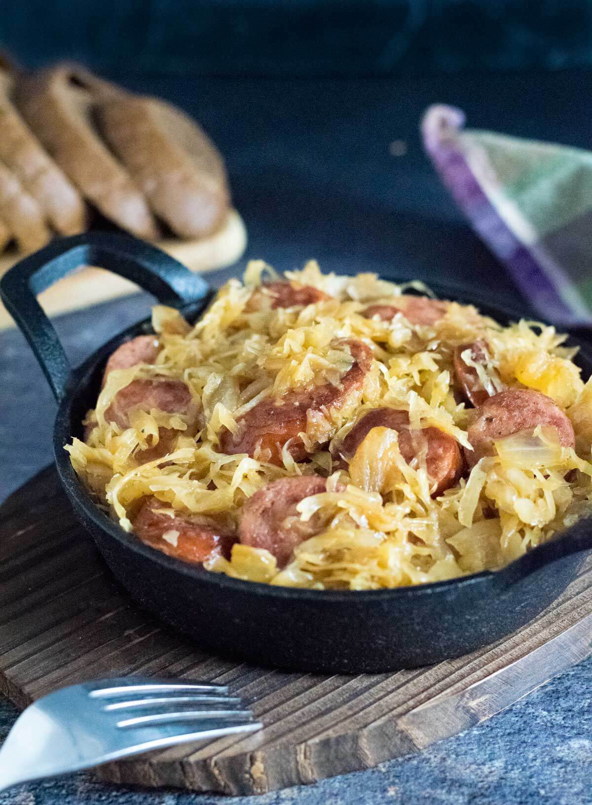 Kielbasa and Sauerkraut.