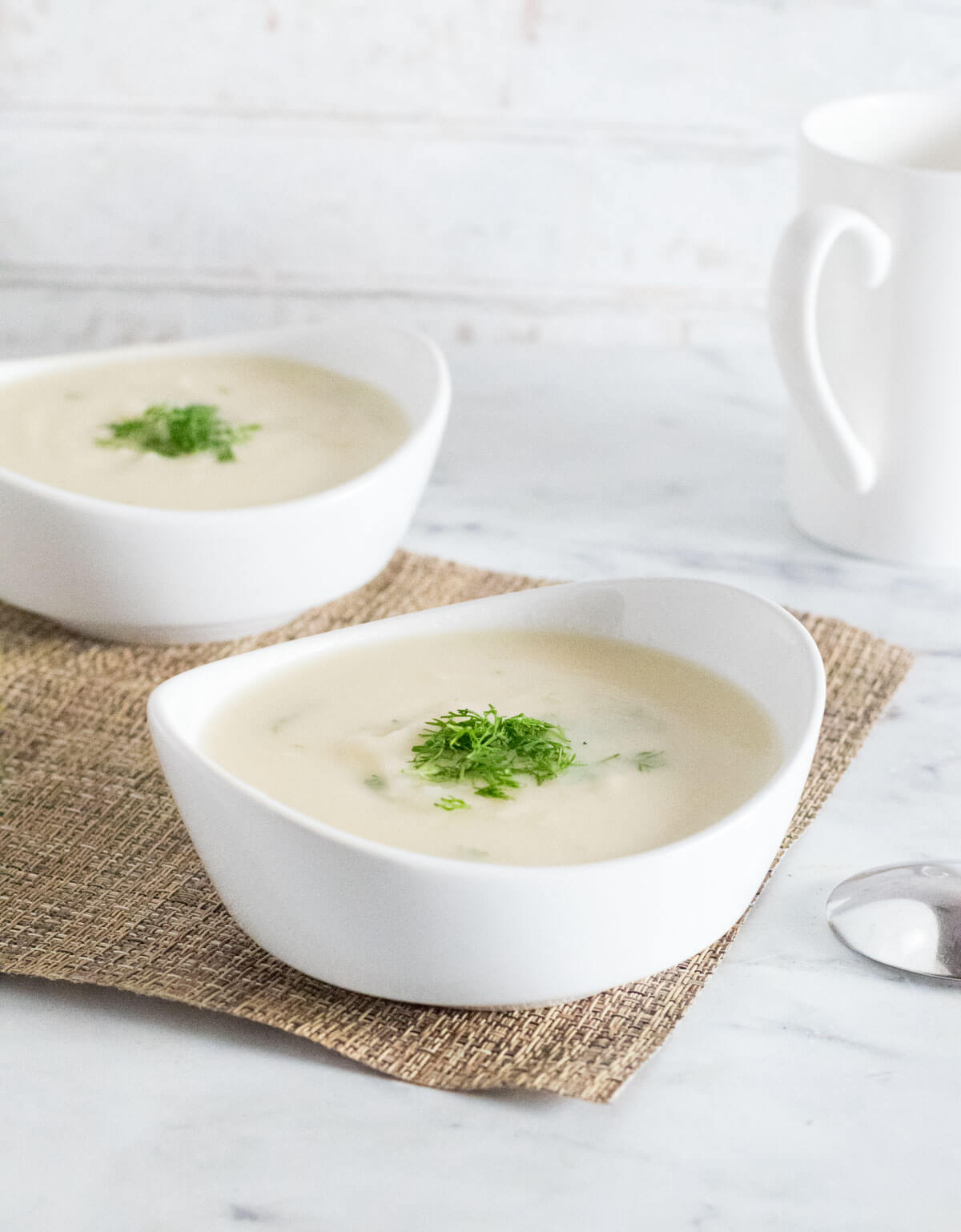 Four ingredient potato soup.