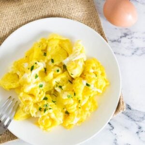 Scrambled eggs recipe without milk.