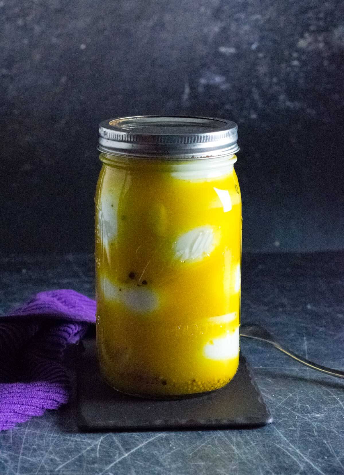 Mustard Pickled Eggs.