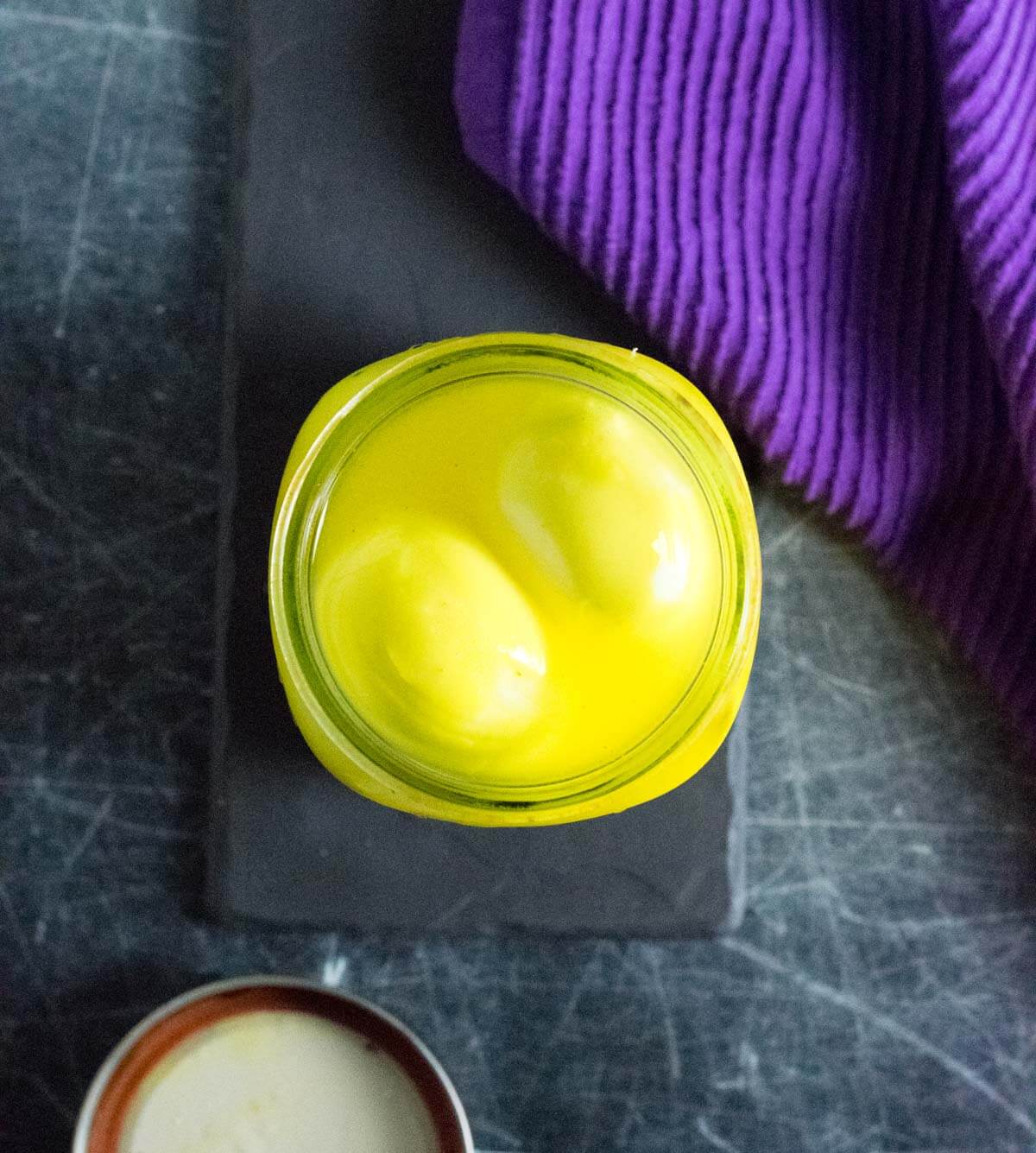 Amish mustard pickled eggs.