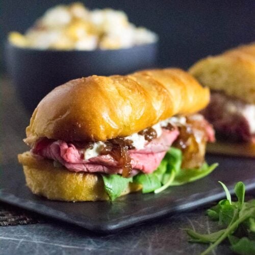 Leftover prime rib sandwich recipe.