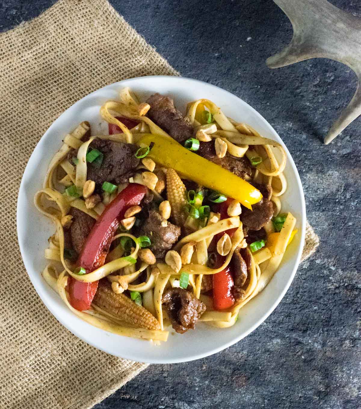 Venison stir fry.