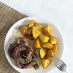 Pan-fried deer heart recipe.