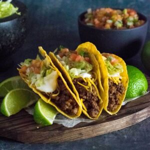 Ground venison tacos recipe.