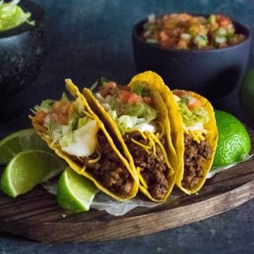 Ground venison tacos recipe.