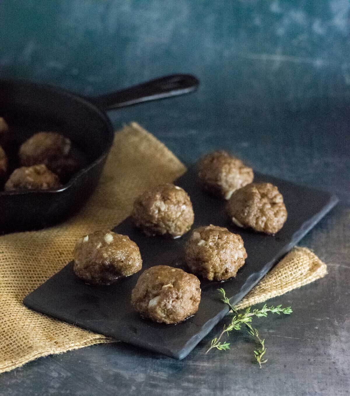 Wagyu Ground Beef Meatballs.