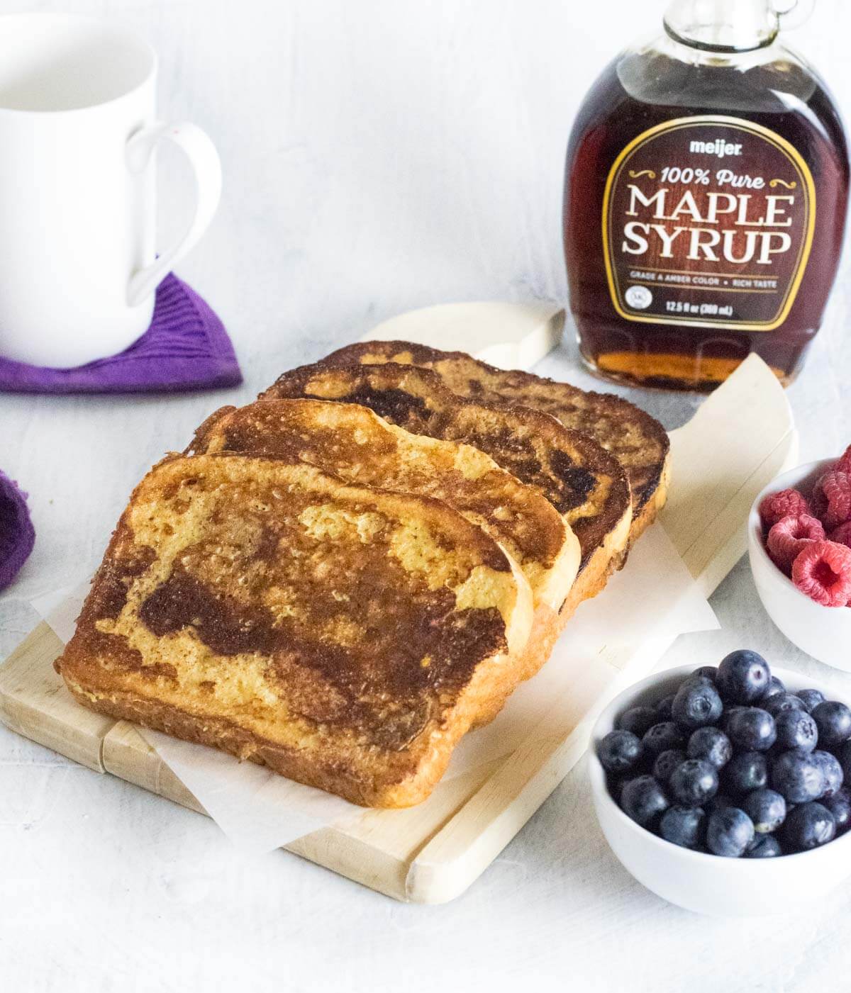 French toast with sourdough bread.