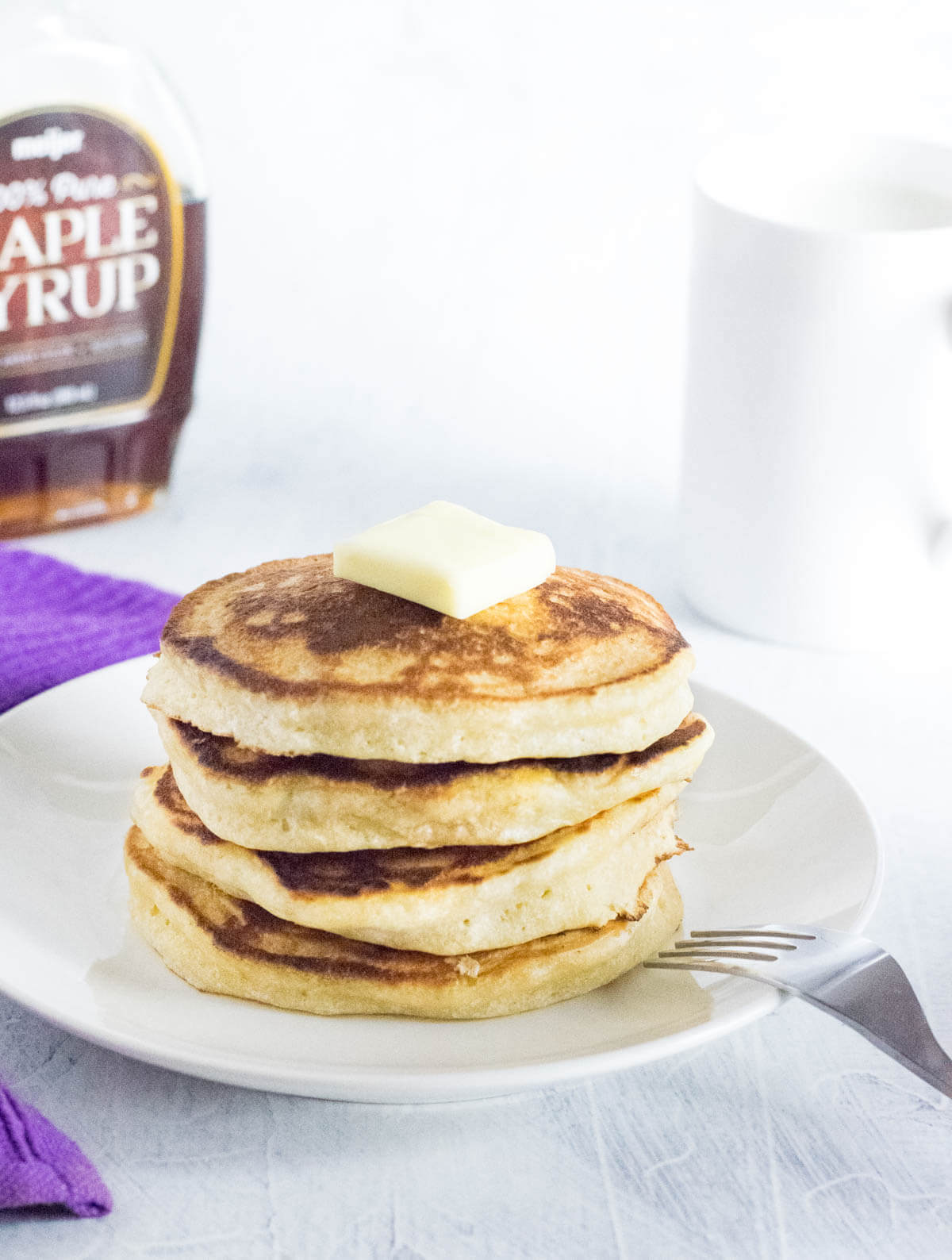 Fluffy pancakes without baking powder.