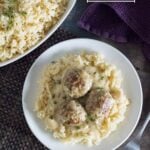 Meatballs and rice recipe.