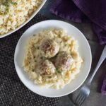 Meatballs and rice recipe.