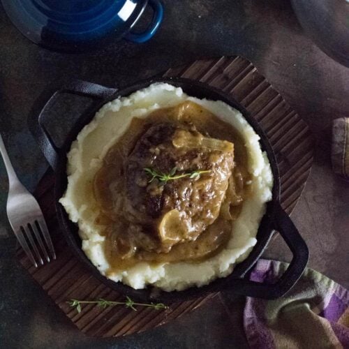 Salisbury Steak recipe with Onion Gravy.
