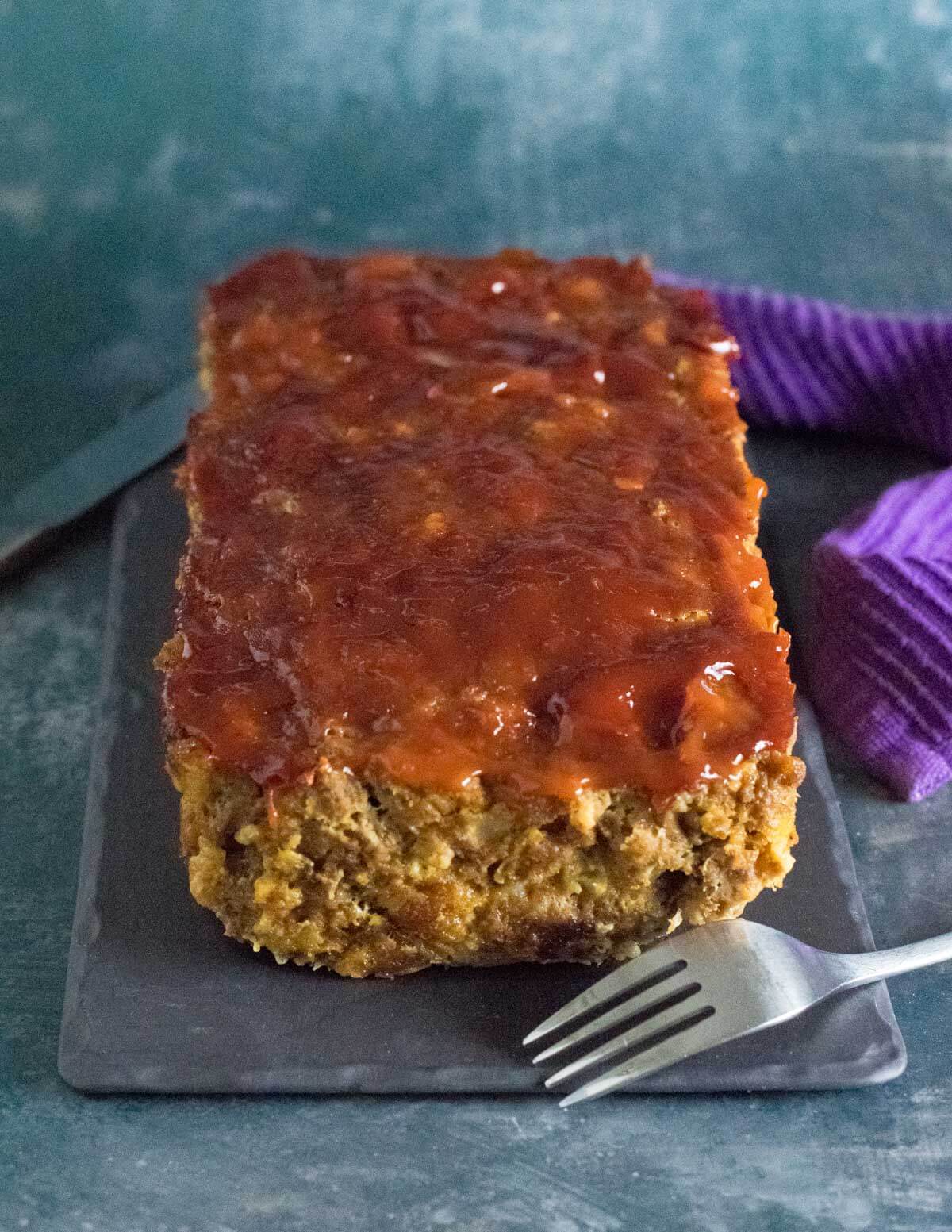 Stuffing meatloaf.