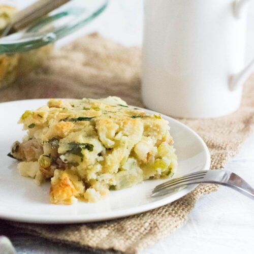 Stuffing recipe with potatoes.
