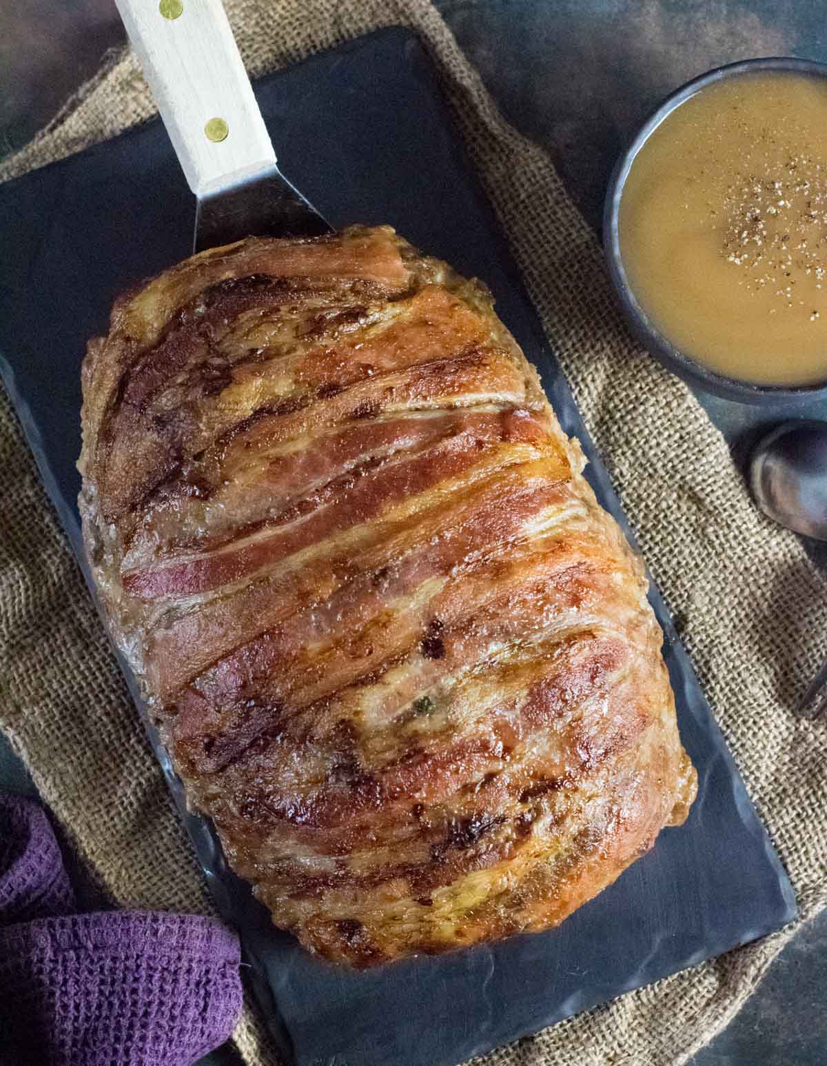 Traditional German meatloaf.