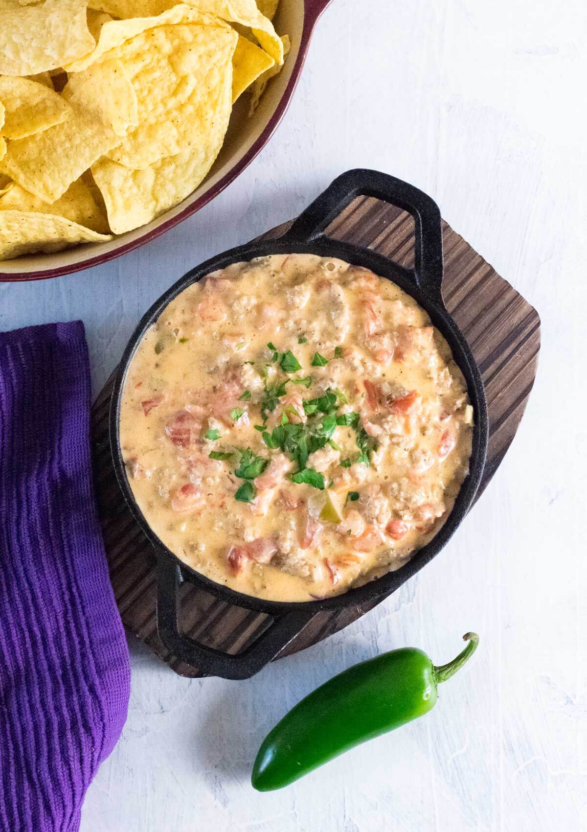 Queso Sausage Dip.