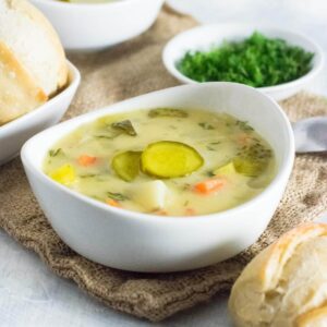 Dill pickle soup recipe.