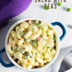 Macaroni salad with peas recipe.