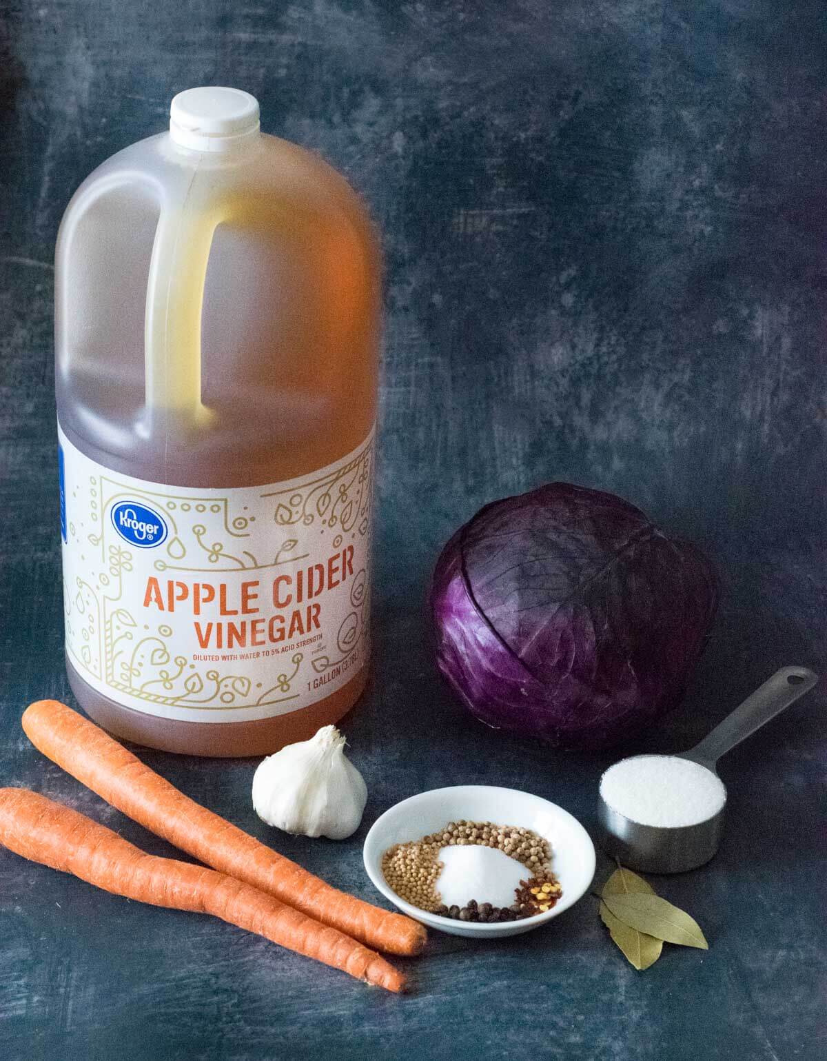 Showing ingredients for Pickled Cabbage.