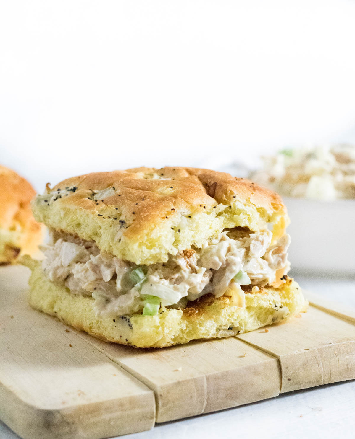 Chicken salad with rotisserie chicken.