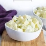 Potato salad with sour cream.