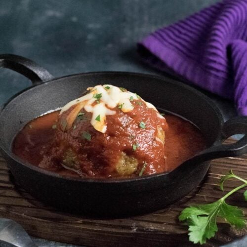 Giant meatballs recipe.