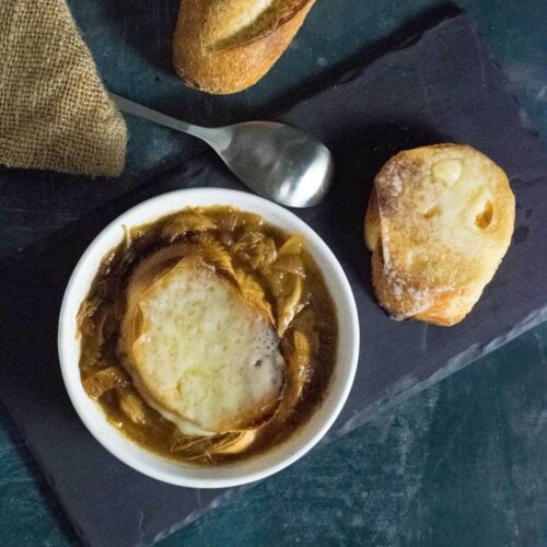 Chicken French onion soup recipe.