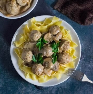 Meatball stroganoff recipe.