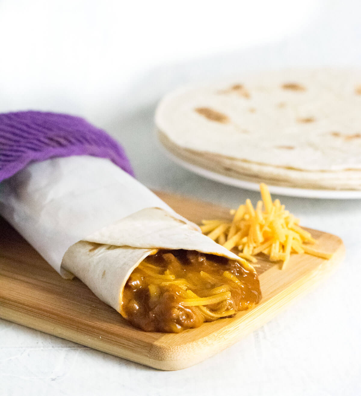 Chili cheese burrito.