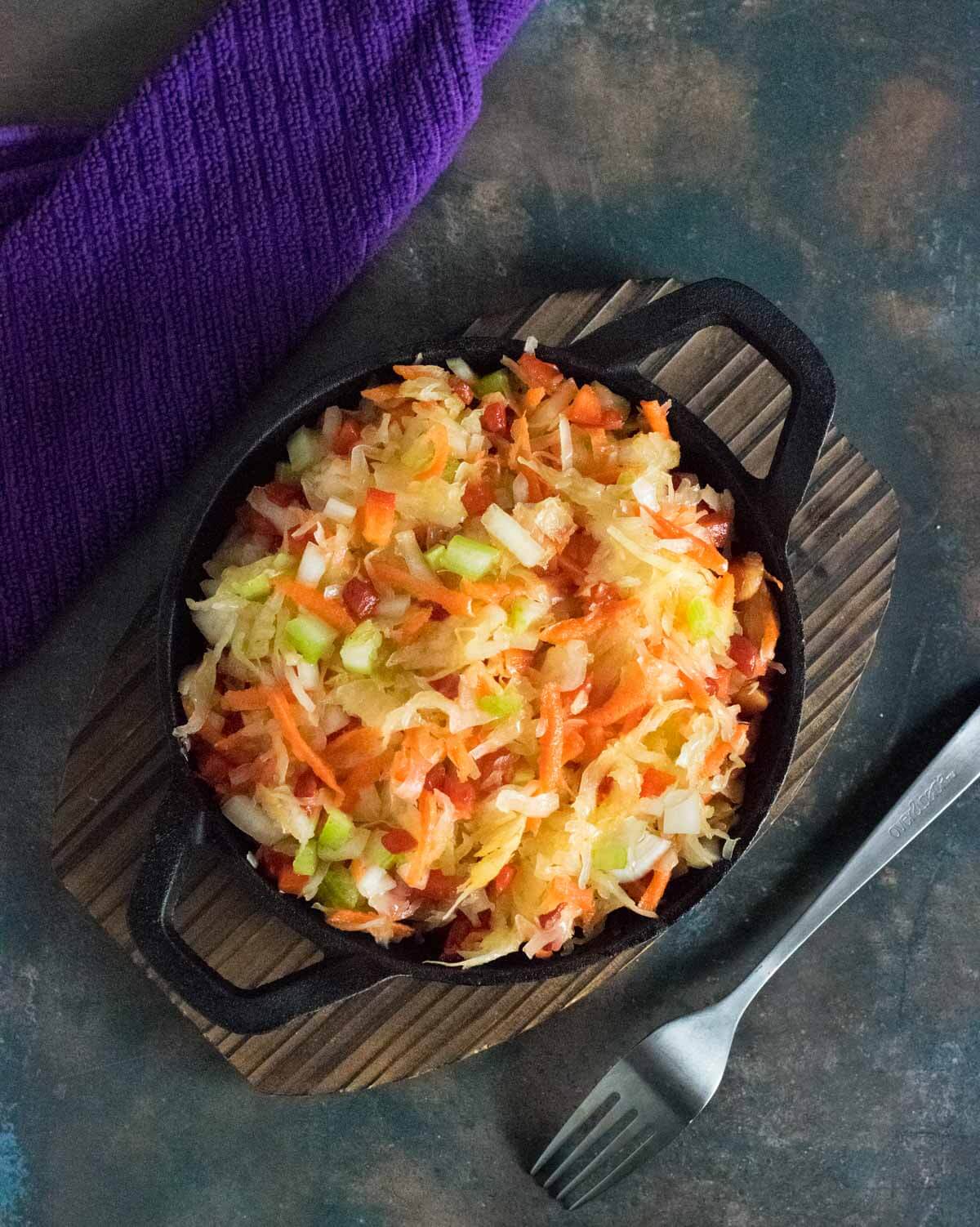 Sauerkraut salad.