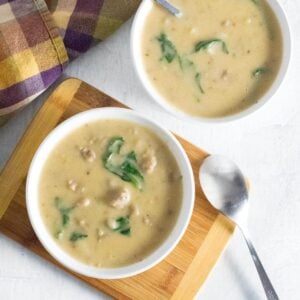 Italian sausage potato soup recipe.