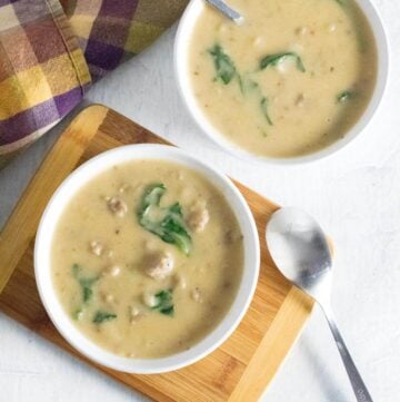 Italian sausage potato soup recipe.