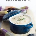 Cauliflower soup recipe with cream cheese.