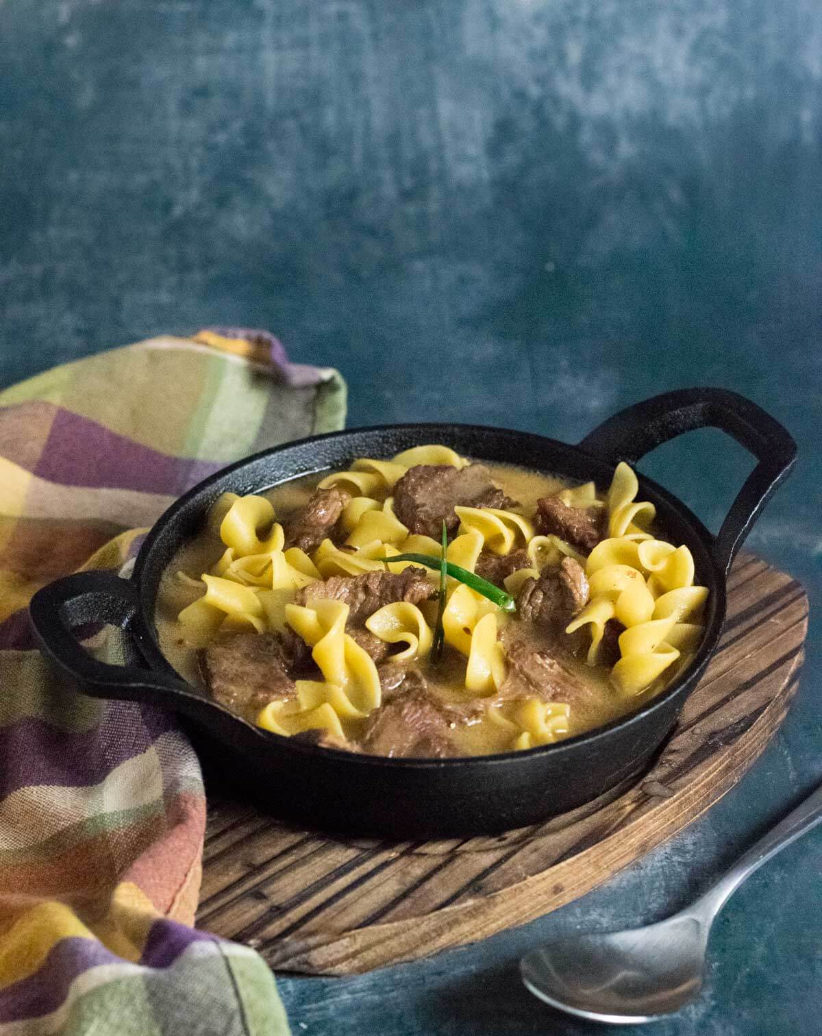 Easy beef and noodles recipe.
