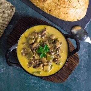 Philly cheesesteak soup recipe.