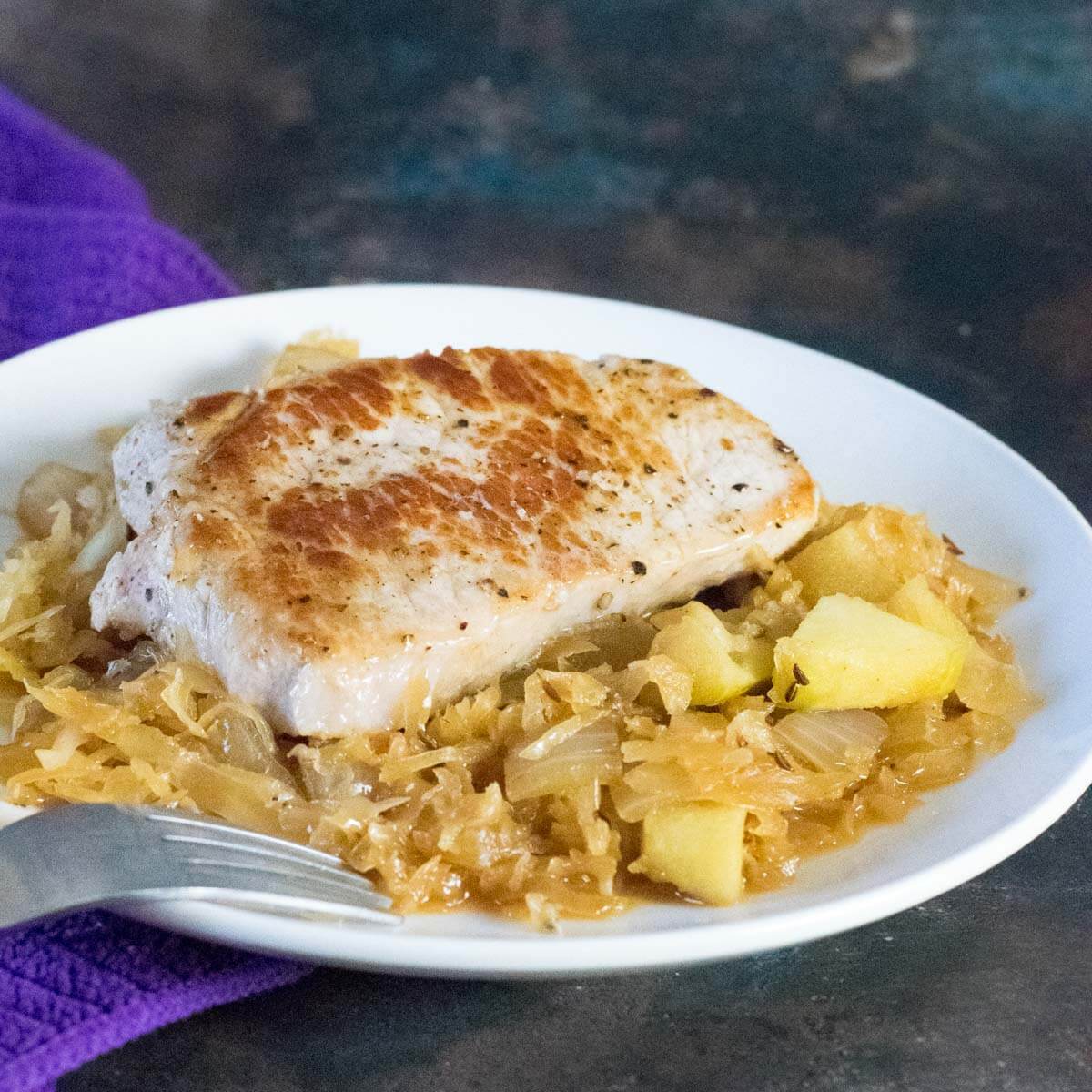 Pork Chops and Sauerkraut - Fox Valley Foodie