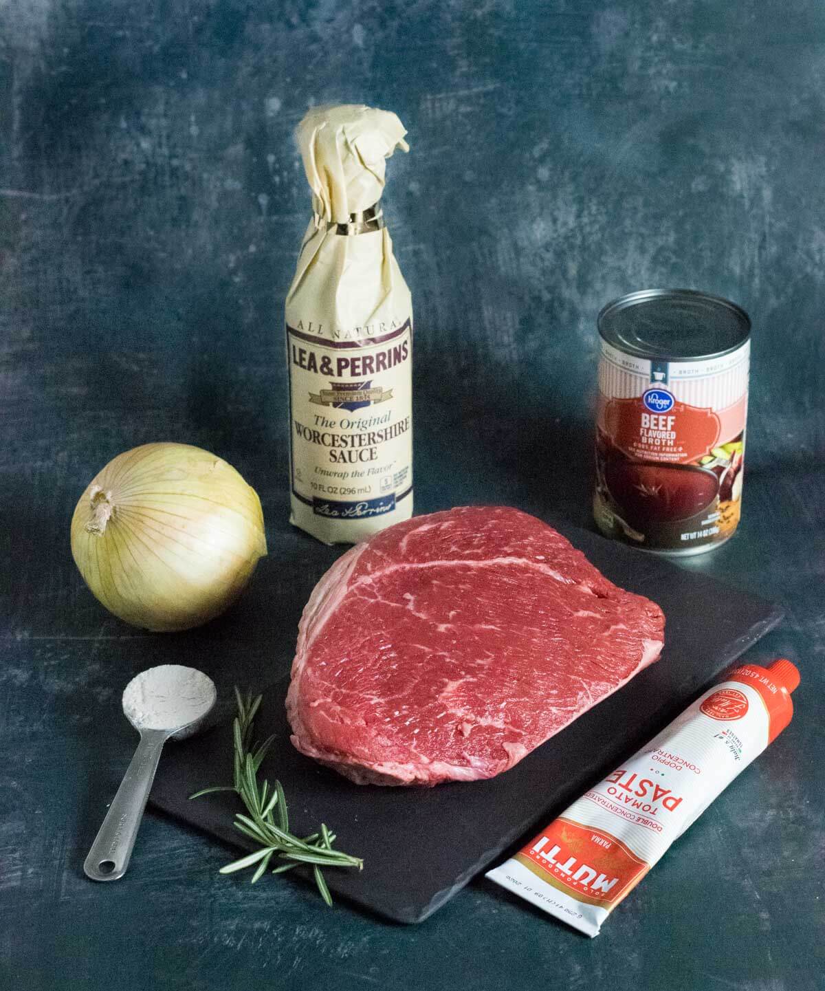 Showing ingredients for Slow cooker English roast.