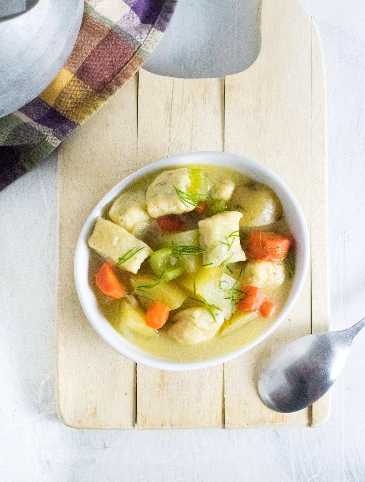 Homemade knoephla soup.