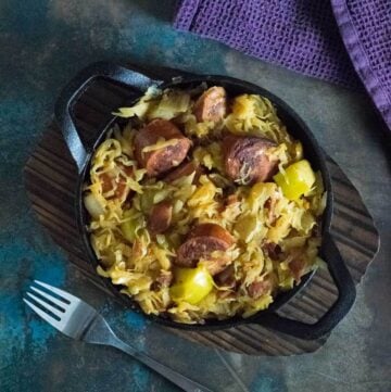 Sausage and sauerkraut recipe.