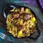 Sausage and sauerkraut.