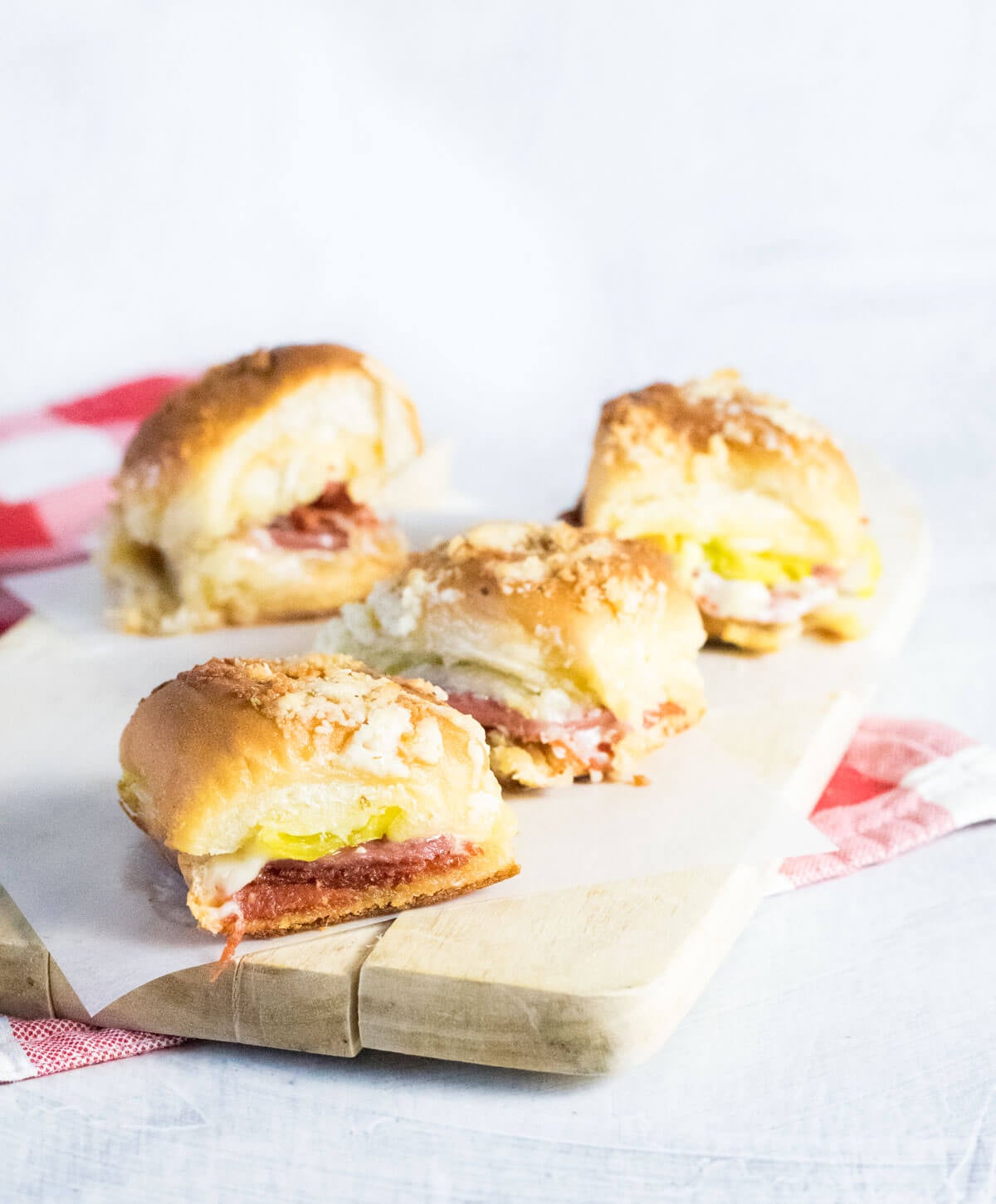 Baked Italian sliders.
