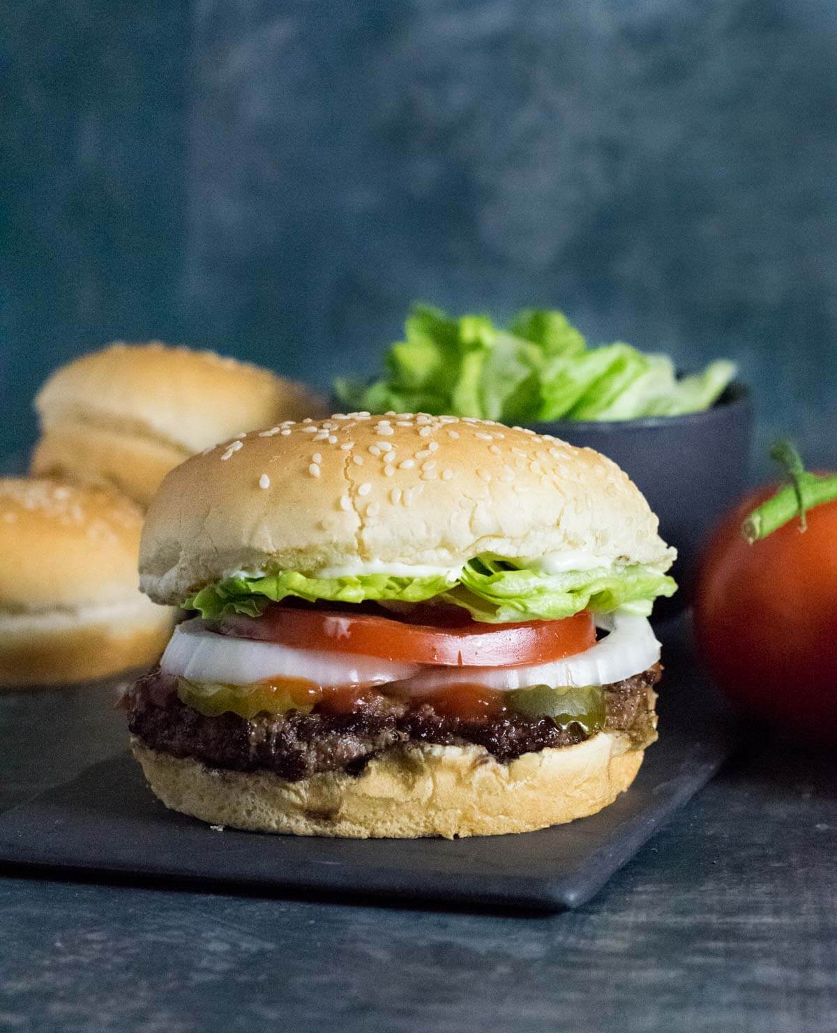 Homemade Burger King Whopper Copycat.