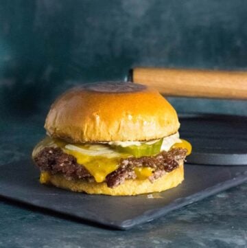 Homemade smashburger recipe.